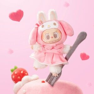 Labubu x Hello Kitty and Friends series plush pendant My Melody